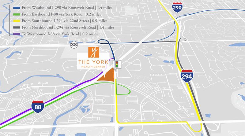 The York Health Center: 1800 York Rd, Oak Brook, IL 60523